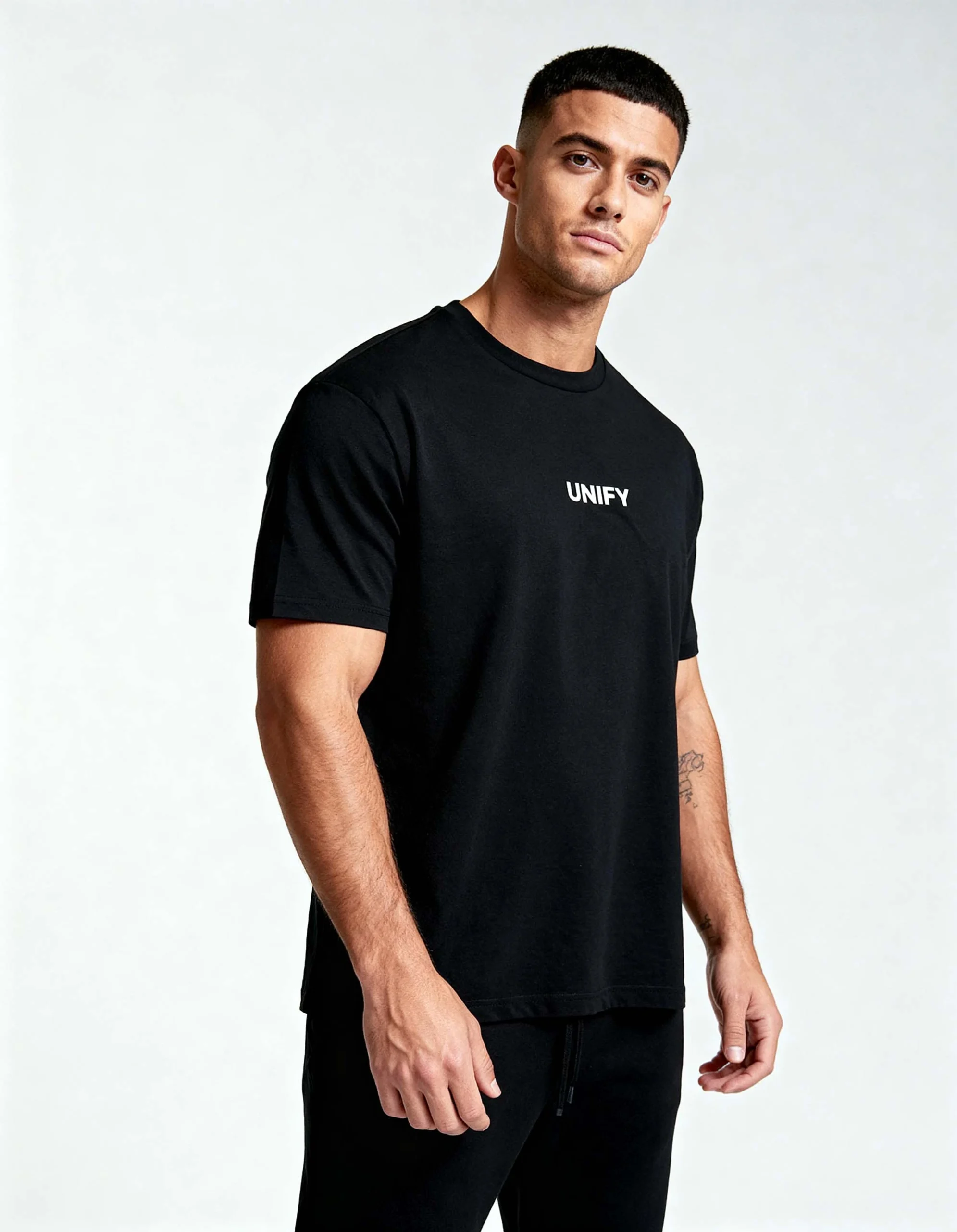 Oversized Crew Neck Tee - Black