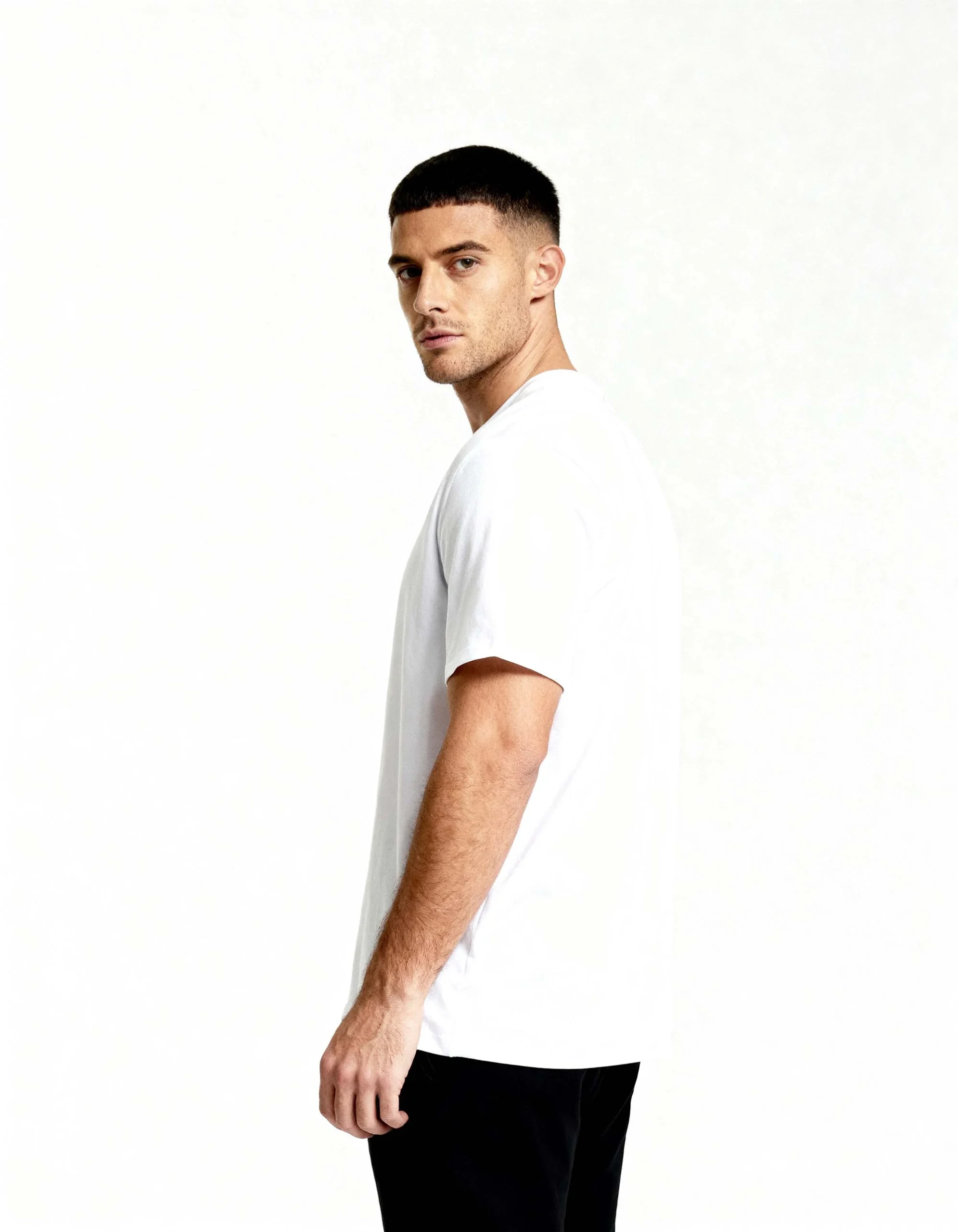 Oversized Crew Neck Tee - White - Image 2